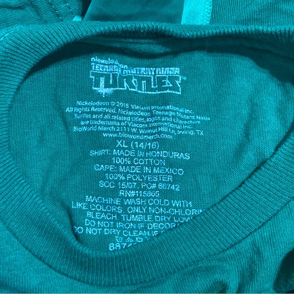 Sz 14/16 Leonardo Teenage Mutant Ninja Turtles Green Costume Set - Picture 8 of 10